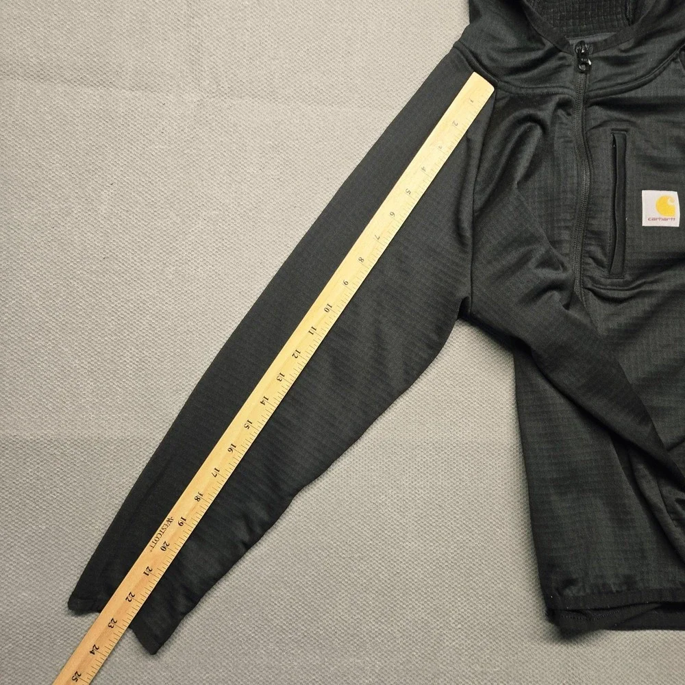 Carhartt‎ Jacket Youth Medium 10-12 Gray Hooded Softshell Fleece Lined Force